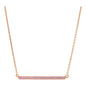 Pink Sapphire Bar Necklace