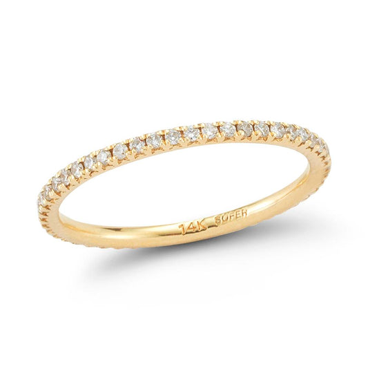 1/2 Way Around Diamond Stackable Band