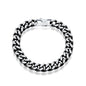 Stainless Steel 10.5mm Cuban Chain Bracelet - Brushed & Black IP Plated