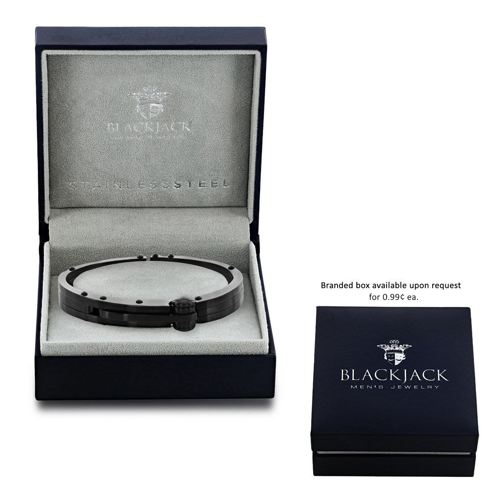 Stainless Steel Polished Bracelet - Black Plated