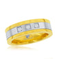 Stainless Steel CZ Band Ring - Gold & Silver Plated