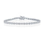 Sterling Silver 4x3mm Oval CZ Tennis Bracelet