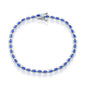 Sterling Silver 5mm Royal CZ Tennis Bracelet - Sapphire CZ