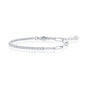 Sterling Silver 2mm Half Tennis & 3.5mm Paperclip Bracelet