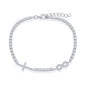 Sterling Silver Infinity & Cross Tennis Bracelet