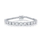 Sterling Silver Graduating Round CZ Tennis Bracelet