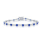 Sterling Silver 3mm CZ Tennis Bracelet - Sapphire CZ