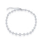 Sterling Silver Graduating Round CZ Bracelet