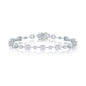 Sterling Silver 3mm & 5mm Round CZ 4-Prong Bracelet