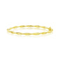 Sterling Silver Twist Design Bangle - Gold Plated