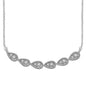 14K White Gold 1/8 Ct.Tw. Diamond Stackable Necklace