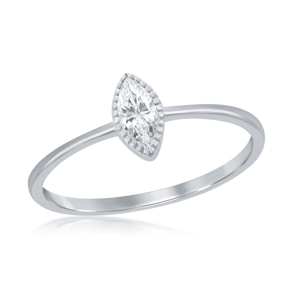 Sterling Silver Marquise CZ Ring