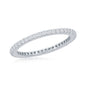 Sterling Silver CZ Eternity 1.5mm Band Ring